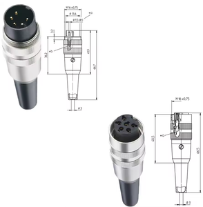Konektor Kabel Kuningan Tahan Air IP67 Aerospace Khusus 10A 2 3 4-pin ROHS M8 M12 M16 M19 - Product Image 6