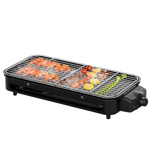 Electric Vertical <b>Grill</b> Skewer Cooker <b>Portable</b> Outdoor BBQ Grid Iron Mesh Pan Digital Control Non-Stick PTFE Coating 1200W - Product Image 3
