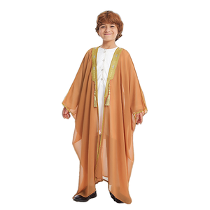 Abaya ouverte décontractée personnalisable avec logo, OEM, ODM, pour usage quotidien musulman, vêtements de mode pour garçons, Abaya ouverte Ramadan - Product Image 2