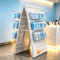 Support de présentation au sol en métal en forme de A avec logo personnalisé pour suspendre les marchandises en magasin