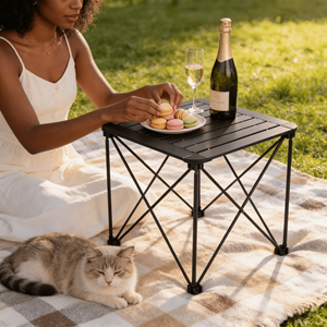 Meilleur Choix - Table de <span class=keywords><strong>Camping</strong></span> Pliante 4FT <span class=keywords><strong>avec</strong></span> Plateau et Pieds en Acier Carbone Robuste pour Utilisation en Extérieur, Hôtels et Cours - Design Moderne - Product Image 3