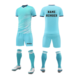 Hochwertige benutzer definierte Serie eine Fußball trikots Fußball mannschaft Uniform Männer Fußball-Kit einschl ießlich Shorts Socken-Sets - Product Image 3