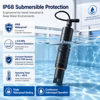 Sensor Turbiditas Online RS485 Modbus 4-20mA Probe Penganalisis Kualitas Air IP68 Meter Turbiditas Submersible Air Limbah 0-1000 NTU