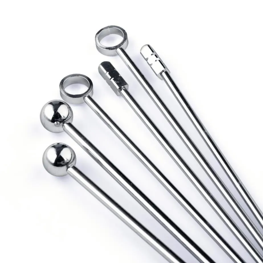 wholesale best sales Stainless Steel round circle Cylinder top fruit cocktail pick
