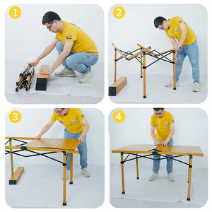 Mesa Plegable para Exteriores de Aleación de Aluminio Rectangular 138x68x70cm Portátil para Camping y Picnic - Product Image 4