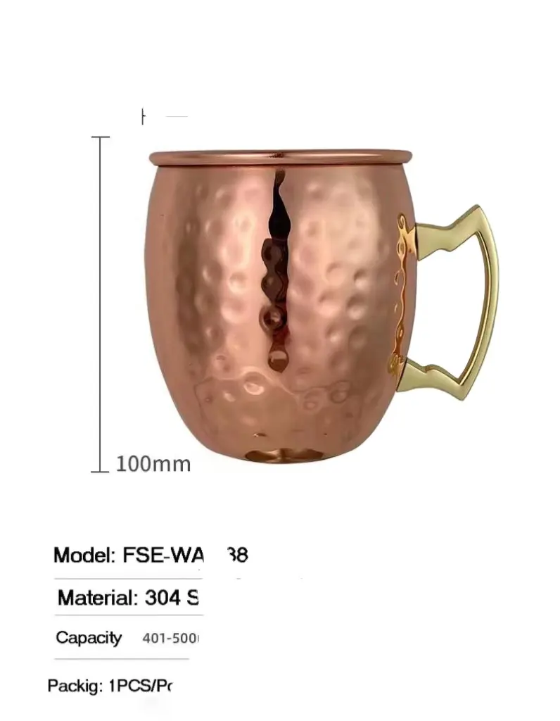 FSE 500ML tazza solido In acciaio inossidabile tazze alla rinfusa In acciaio inossidabile tazza per mosca mulo metallo bicchiere da vino