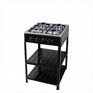 Cuisinière portable 4 brûleurs en acier inoxydable, <span class=keywords><strong>gaz</strong></span> et électrique, avec allumage piézoélectrique, contrôle <span class=keywords><strong>de</strong></span> la flamme, faible consommation d'énergie - Product Image 1