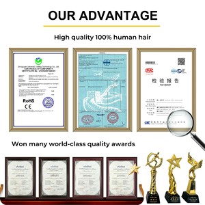 荣誉头发真角质层对齐机纬纱双拉接发光滑发束缠结自由纬纱 - Product Image 6