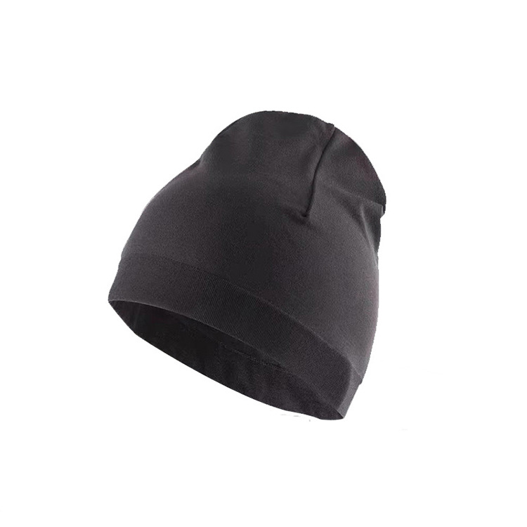 Custom logo satin lined beanie printing logo cycling skull cap wholesale silk lined beanie