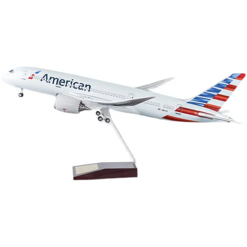 Nieuw Aankomen Hars Speelgoedvliegtuig Model Speelgoed Verenigde Staten Boeing 787 43Cm Gegoten Modelvliegtuig Voor Verzamelbare Relatiegeschenk