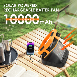 Ventilador de Camping para Exteriores 2026 de Última Tendencia con Batería de Larga Duración de 10000mAh y Luz LED al por Mayor - Product Image 4