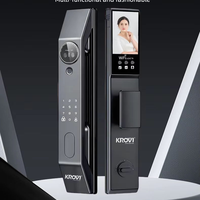 KROVI PR13 Aluminium Deur Slim Slot 3D Gezichtsherkenning Videogesprek TUYA APP Camera Digitaal Slot voor Projectgebruik