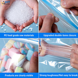 Antibakterielle Ziplock-Beutel für Lebensmittelverpackung im Kühlschrank Stehende Plastikbeutel für Gefrierschrank - Product Image 5