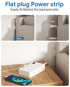 Protector contra Sobretensiones, Regleta de Enchufes con Extensión, 15A 1875W, 6 Tomas de Corriente, 4 Puertos USB de Carga Rápida, Protección Contra Sobrecarga, ABS y PC - Product Image 6