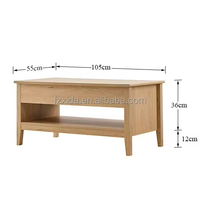 Mesa de Café Moderna Retro com Tampo Elevatório e Compartimento Oculto, Gavetas de Madeira Extensíveis Multifuncionais, Totalmente Montada OEM&ODM