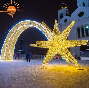 Luces Decorativas LED con Motivo de Estrella 3D para Exteriores, Personalizadas, al por Mayor, para Decoración Comercial, Festiva y Navideña - Product Image 1