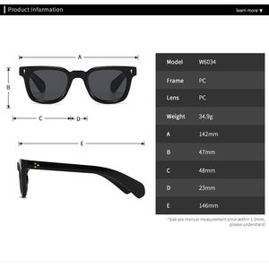 Профессиональное производство модные коричневые оранжевые желтые градиентные линзы Солнцезащитные очки женские Уникальные квадратные самые популярные солнцезащитные очки из ПК - Product Image 3