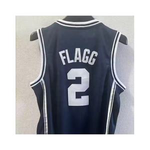 Camisa de Basquete Universitária Cooper Flagg Azul Marinho Melhor Qualidade Costurada Pronta para Envio em Tamanho Grande - Product Image 1