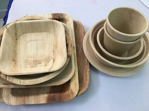 Platos y Tazones Desechables Ecológicos de Hoja de Palma Areca, Vajilla Moderna con Grabado Personalizado para Fiestas - Product Image 2