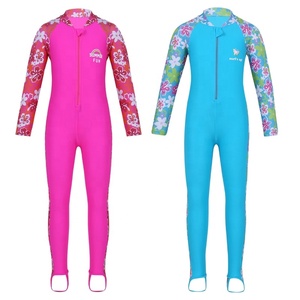 Traje de Baño de Una Pieza con Estampado Floral para Niñas de 3 a 12 Años, para Natación Competitiva, Surf, Esquí Acuático - Product Image 1