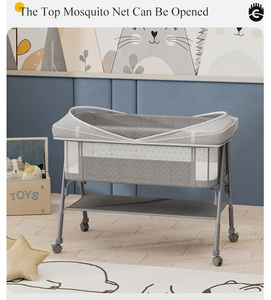 Berceau d'hôpital pour bébé en métal multifonctionnel, <span class=keywords><strong>lit</strong></span> de bébé portable moderne avec moustiquaire - Product Image 3