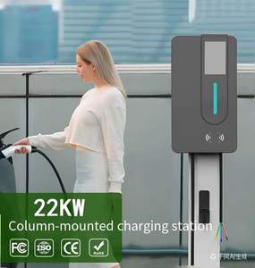 Nouvelle station de recharge pour véhicules électriques, interface CCS2, adaptateur GBT 32A/16A, extérieur IP55, 7-22KW, boîtier mural noir - Product Image 5
