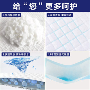 แผ่นรองกันเปื้อน Kangyi ขนาด 60x90 ซม. แบบหนา สำหรับใช้บนเตียง 男女通用 ใช้แล้วทิ้ง - Product Image 4