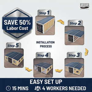 Casa Modular Expandible <span class=keywords><strong>de</strong></span> 20 pies con Doble Ala, Impermeable, Moderna, Tipo Contenedor, Prefabricada, Precio <span class=keywords><strong>de</strong></span> Fábrica, en Venta - Product Image 4