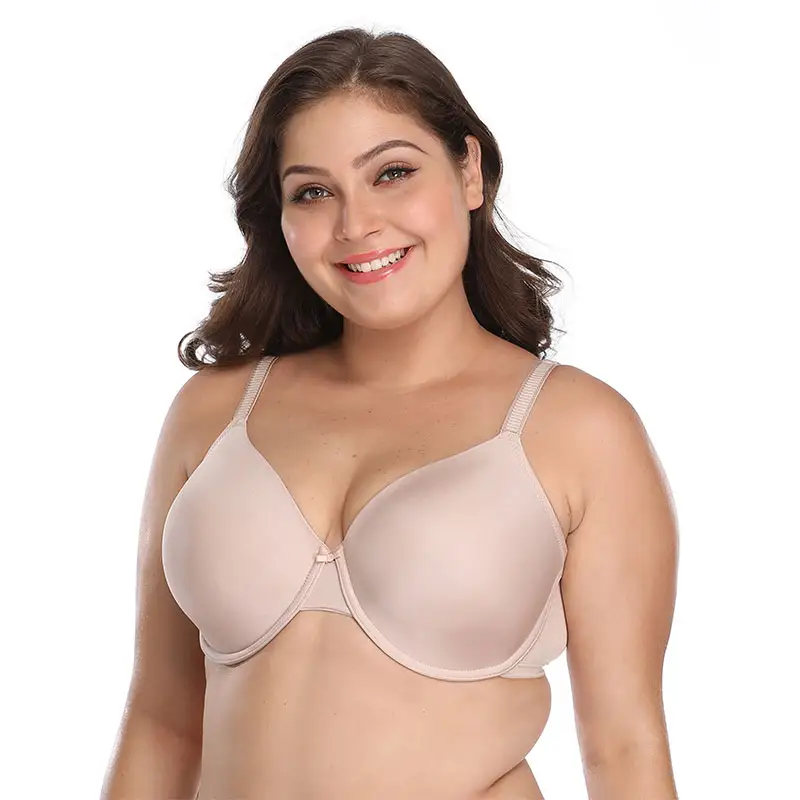 Export Classic Glossy Full Cup Thin Section Steel Underwire Large Size Bra