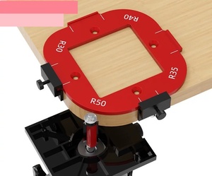 Juego de 2 piezas, molde de fresado de 4 en 1 para aberturas de tableros de madera industriales, para módulos de arco de esquina semicircular en forma de R, para armarios - Product Image 5