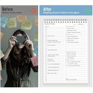 Bloc-notes double face 6.5 "x 9.8" non daté pour planificateur <span class=keywords><strong>horaire</strong></span> de 52 semaines, papier épais de 100 g/m² avec objectifs quotidiens - Product Image 5