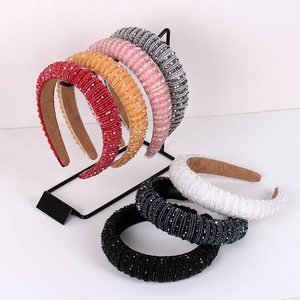 Hua Liyu – bandeau en cristal pour femmes, coiffe de mariée artistique rétro, fabriquée à la main avec des cristaux artificiels pour des occasions spéciales - Product Image 2