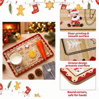 Plateau à biscuits du Père Noël en bois avec motif renne et carotte pour la veille de Noël, biscuits au lait pour enfants, carotte, tradition familiale des fêtes