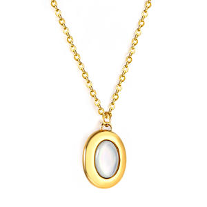 Ensemble de bijoux minimalistes européens et américains en coquillages blancs, collier, boucles d'oreilles, bague, bracelet en acier inoxydable, bijoux de mode pour femmes - Product Image 5