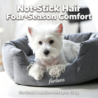 Lit pour animaux de compagnie moderne et écologique avec coussin amovible facile à nettoyer, imprimé carré pour chiens et chats de petite et moyenne taille