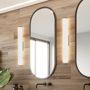 Minimalist LED Wall Lamp White Cylindrical Shade Aluminum Alloy Body Warm White Light Bathroom Vanity <b>Mirror</b> Light Wall-Mounted - Product Image 1