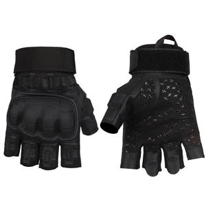 <span class=keywords><strong>Gants</strong></span> mi-doigts en polyester pour hommes, pour le sport, la remise en forme, la boxe, la moto, la protection d'inspiration militaire - Product Image 4