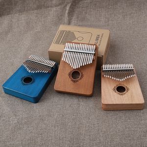 HOYE CRAFTS-<span class=keywords><strong>Piano</strong></span> de pulgar de 17 teclas, instrumento Musical de madera, <span class=keywords><strong>Mini</strong></span> Kalimba de diseño múltiple - Product Image 3