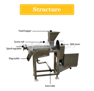 เครื่องสกัดน้ำผลไม้แบบเกลียวเครื่องสกัดน้ำผลไม้ขิงเพื่อการค้า - Product Image 3