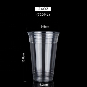 Pet Cold Cup Square Base Plastic Lid Flat Transparent 16Oz With Dome 32Oz Salad Foot PET Injection Cup
