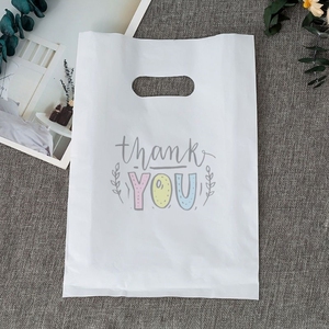 Tùy chỉnh in Logo thiết kế <span class=keywords><strong>LDPE</strong></span>/HDPE xử lý túi nhựa chết cắt túi mua sắm túi cho quần áo/Giày đóng gói - Product Image 4