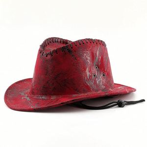 2025 New Arrival Vegan Suede Leather Cowboy <b>Hat</b> Beach Travelling Fashion Dress Short Brim Fedora <b>Hat</b> - Product Image 5