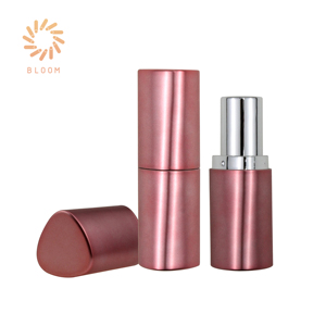 Tubo de Lápiz Labial Cosmético Vacío con Tapa Triangular a Presión de Plástico Color Oro Rosa de 12.1mm/12.7mm Personalizado con Logotipo - Product Image 1