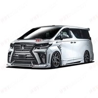 Pour Toyota Alphard mise à niveau Kits de carrosserie Pare-chocs avant arrière Spoiler avant arrière Spoiler Ailes Ailes Capots Pièces automobiles WideBody kit pour