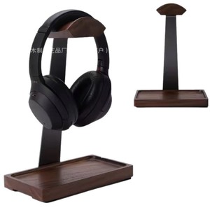 Wooden <b>Desktop</b> Headphone Stand Over Ear Holder For Computer Gaming Headset Storage <b>Shelf</b> Mount - Product Image 5