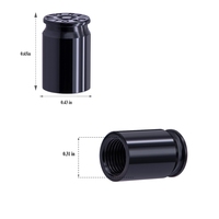 Tutup & Pelindung Katup Ban Mobil Anti Debu Universal dari Aluminium Alloy Bentuk Peluru 16*11mm untuk SUV