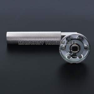 Poignée de porte moletée en or noir populaire en stock en Amérique Poignée à levier moletée intérieure lourde pour porte en bois - Product Image 6