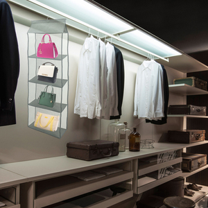 Túi Đựng Ví Tủ Quần Áo, Túi Xách Treo Túi Sắp Xếp Ví Cho Tủ Quần Áo Với <span class=keywords><strong>4</strong></span> Kệ Lưới Nặng Túi Đựng Ví - Product Image 6