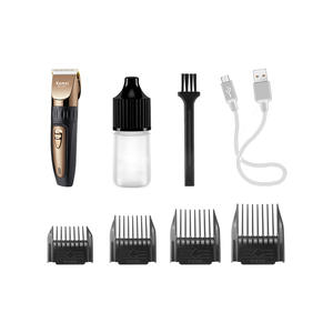เครื่องตัดผมไฟฟ้า Kemei รุ่น KM-1255 แบบชาร์จไฟได้ พร้อมสายชาร์จ USB และอุปกรณ์เสริมสำหรับตัดผมผู้ชาย - Product Image 1