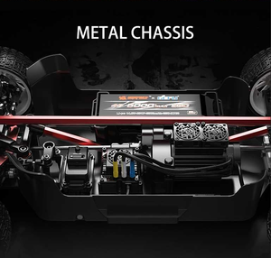 <span class=keywords><strong>Auto</strong></span> RC 1/7 MJX 7304 de Alta Velocidad 60 KM/H con Luz LED Camión de Carreras Juguetes de Control Remoto para Regalo de Cumpleaños - Product Image 3